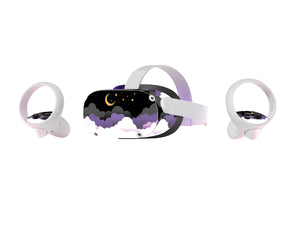 Oculus Quest 2 Skin Black Cresent , 3M Decal Wrap Sticker for Oculus Quest 2 VR Headset and Controller - ZoomHitskin