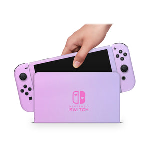 Nintendo Switch Oled Skin Decals - Rose And Lilac - Wrap Vinyl Sticker - ZoomHitskins