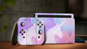 Nintendo Switch Oled Skin Decals - Unicorn - Full Wrap vinyl Sticker - ZoomHitskin