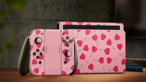 Nintendo Switch Oled Skin Decals - Valentine - Full Wrap vinyl Sticker - ZoomHitskin