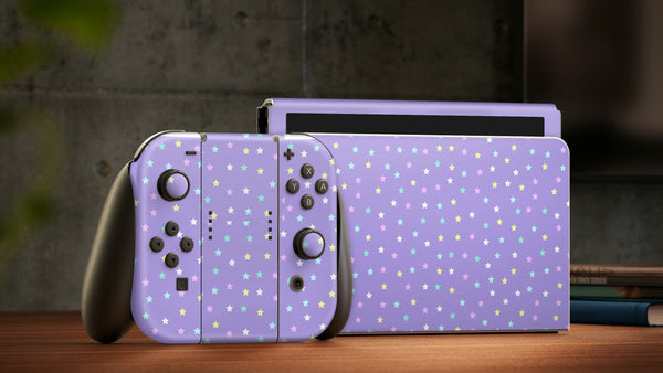 Nintendo Switch Oled Skin Decals - Luminary Purpled - Full Wrap vinyl Sticker - ZoomHitskin