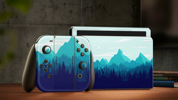 Nintendo Switch Oled Skin Decals - Wood And Nature - Wrap Vinyl Sticker