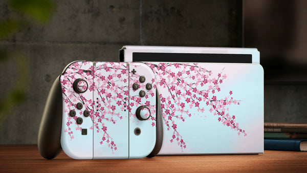 Nintendo Switch Oled Skin Decals -Flowering - Wrap Vinyl Sticker