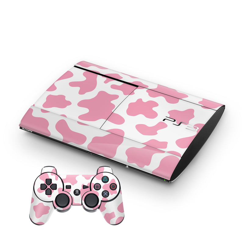 PS3 Skin Decals - Cow Pink - Wrap Vinyl Sticker