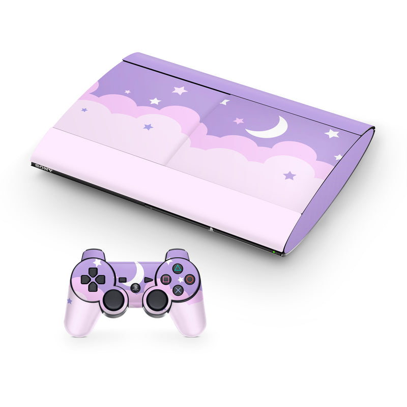 PS3 Skin Decals - Moon Purple - Wrap Vinyl Sticker