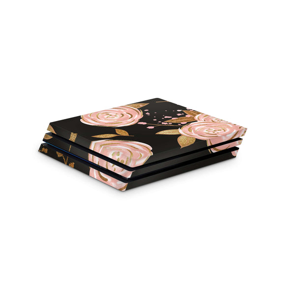 PS4 Skin Decals - Golden Rose - Full Wrap Vinyl Sticker - ZoomHitskins