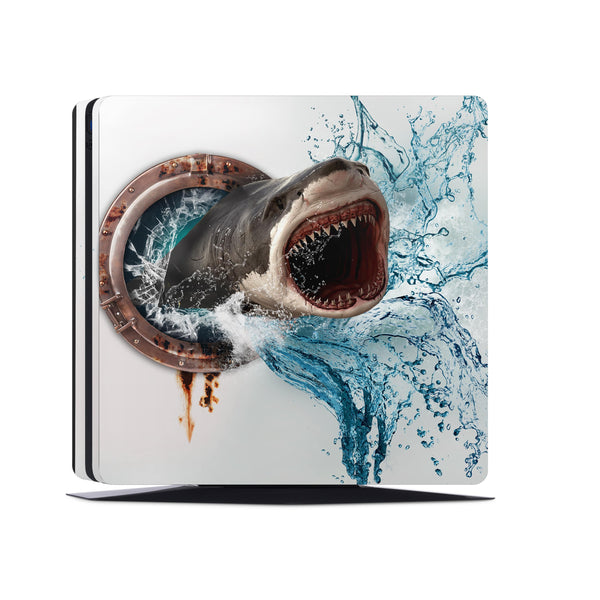 PS4 Skin Decals - Shark Attack - Full Wrap Vinyl Sticker - ZoomHitskins