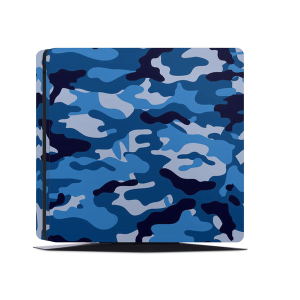PS4 Skin Decals - Blue Camouflage - Full Wrap Vinyl Sticker