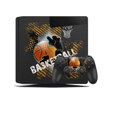 PS4 Skin Decals - Basketball - Full Wrap Vinyl Sticker - ZoomHitskins