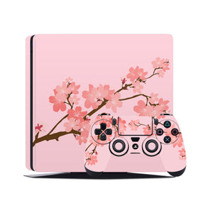 PS4 Skin Decals - Pink Cherry Bloom - Full Wrap Sticker - ZoomHitskins