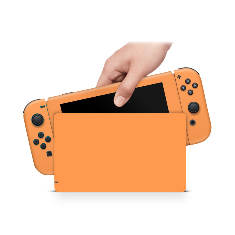 Nintendo Switch Skin Decal For Console Joy-Con And Dock Orange - ZoomHitskins