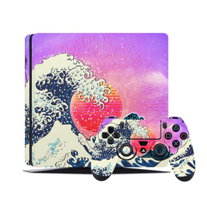 Pure Pink Color PS4 Slim Sticker Play station 4 Skin Sticker Decal For PlayStation  4 PS4 Slim Console and Controller Skin Vinyl