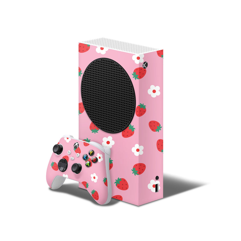 Strawberries Decal For Xbox Series S Console And Controller , Full Wrap Vinyl For Xbox Series S - ZoomHitskin