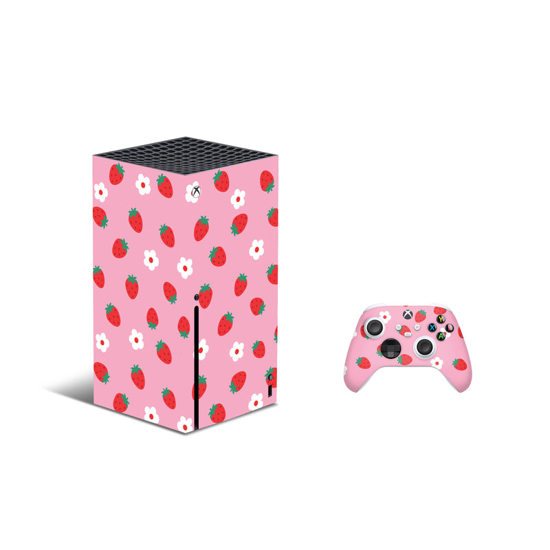 Strawberries Skin Decal For Xbox Series X Console And Controller , Full Wrap Vinyl For Xbox Series X - ZoomHitskins