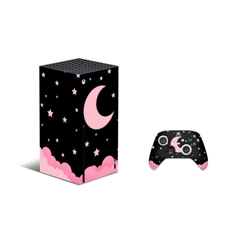 Xbox Series X Skin Decals - Pinky Moon - Wrap Vinyl Sticker