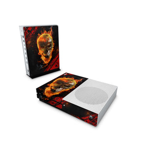 Xbox One Skin Decals - Skull Fire - Wrap Vinyl Sticker - ZoomHitskins