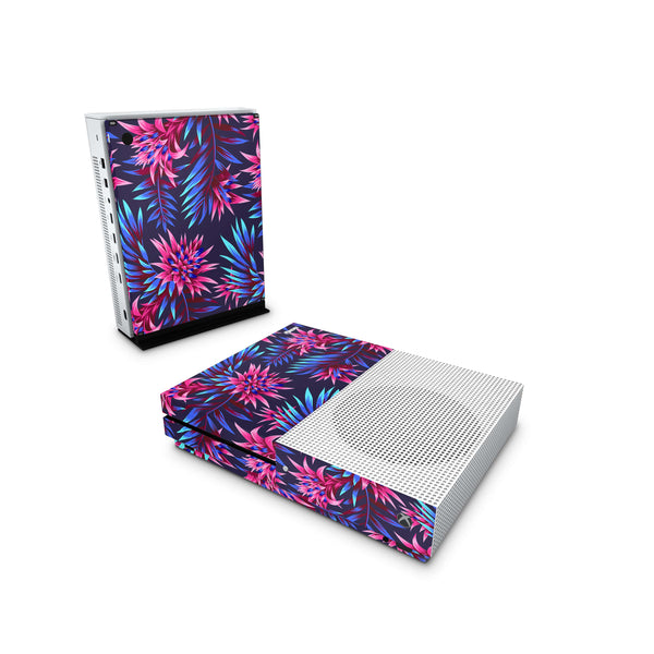 Xbox One Skin Decals - Flowers Fuchsia - Wrap Vinyl Sticker - ZoomHitskins