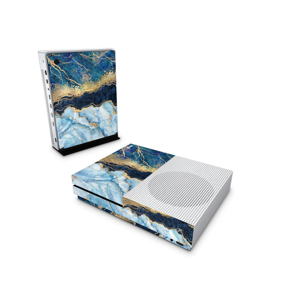 Xbox One Skin Decals - Granit Blue - Wrap Vinyl Sticker - ZoomHitskins