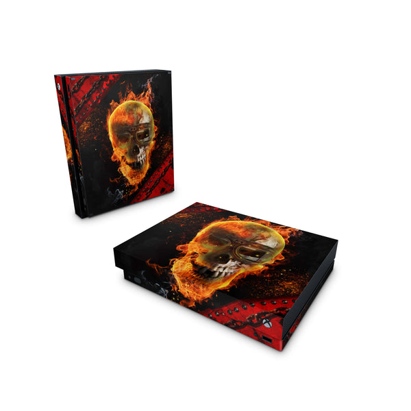Xbox One Skin Decals - Skull Fire - Wrap Vinyl Sticker - ZoomHitskins