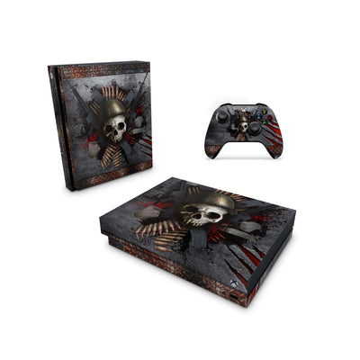 Xbox One Skin Decals - Skull Metal - Wrap Vinyl Sticker - ZoomHitskins