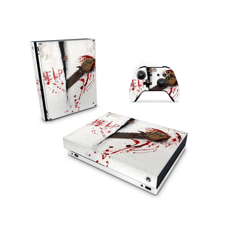 Xbox One Skin Decals - Chainsaw Blood - Wrap Vinyl Sticker - ZoomHitskins