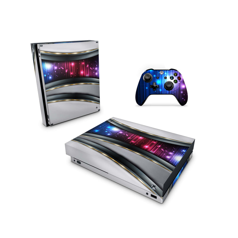 Xbox One Skin Decals - Silver flash - Wrap Vinyl Sticker - ZoomHitskins