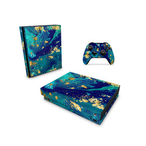 Xbox One Skin Decals - Marble Turquoise - Wrap Vinyl Sticker - ZoomHitskins