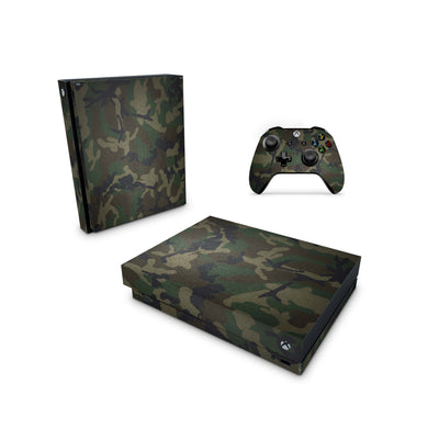 Xbox One Skin Decals - Green Camouflage - Wrap Vinyl Sticker - ZoomHitskins