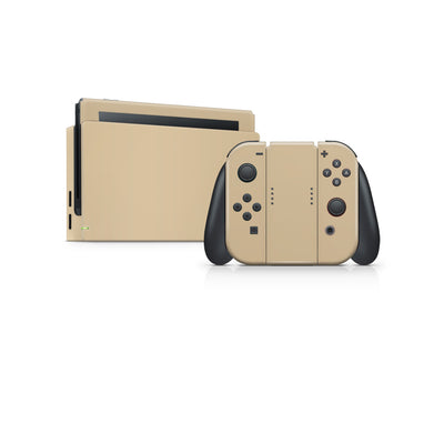 Nintendo Switch Skin Decals -  Dark Beige - Wrap Vinyl Sticker - ZoomHitskins