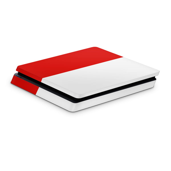 PS4 Skin Decals - Red White  - Full Wrap Vinyl Sticker