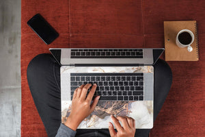 Macbook Skin Decals - Grey Gold - Full Wrap Sticker - ZoomHitskins