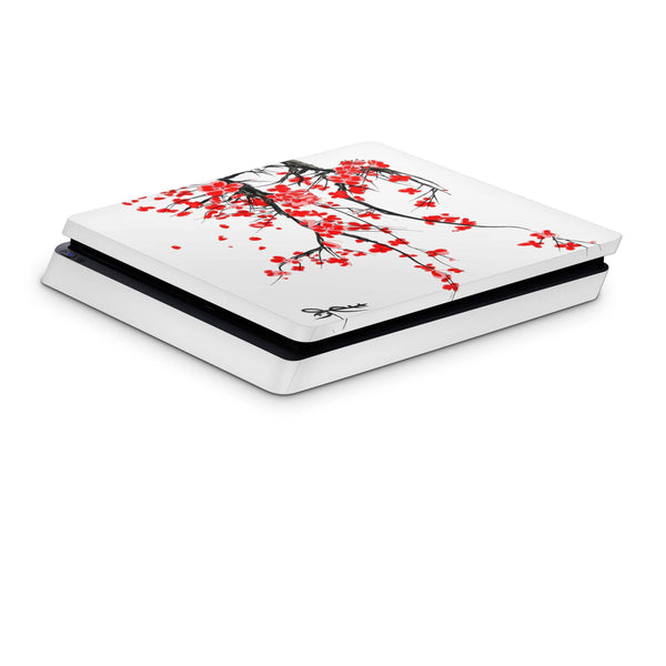 PS4 Slim Pro Fat Playstation 4 Console Skin Decal Sticker Japan Leafs Custom Skins Design - ZoomHitskin