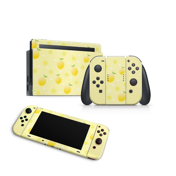 Cute Lime Citrus Nintendo Switch Skin Decal For Console Joy-Con And Dock - ZoomHitskin