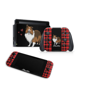 Cute Shetland Nintendo Switch Skin Decal For Console Joy-Con And Dock - ZoomHitskin