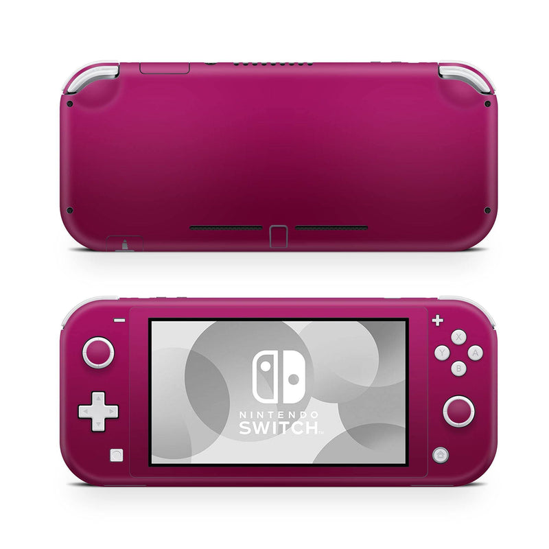 Nintendo Switch Lite Console Skin Decal Sticker Edition Limited Fuchsia Dark Pink Sheeny Bright Lustrous Gleaming Rosy Texture Design Set - ZoomHitskin