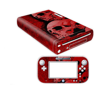 Wii U  Console Skin Decal Sticker Skull Custom Design Set - ZoomHitskin