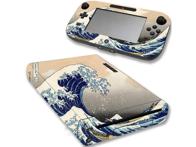 Wii U  Console Skin Decal Sticker Waves Japanese Custom Design Set - ZoomHitskin