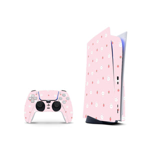 Bunny Strawberry Skin Decal For PS5 Playstation 5 Console And Controller , Full Wrap Vinyl For PS5 - ZoomHitskin