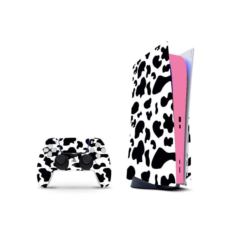 Cute Cow Skin Decal For PS5 Playstation 5 Console And Controller , Full Wrap Vinyl Skin For PS5 , PS5 Skin - ZoomHitskin