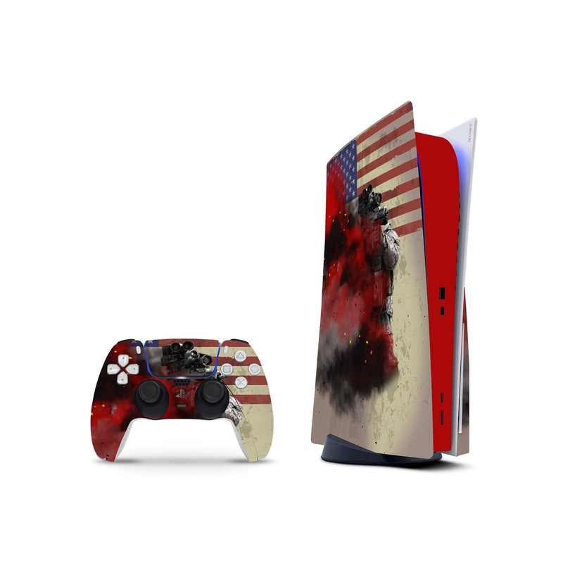 Land Of Liberty Skin Decal For PS5 Playstation 5 Console And Controller , Full Wrap Vinyl For PS5 - ZoomHitskin