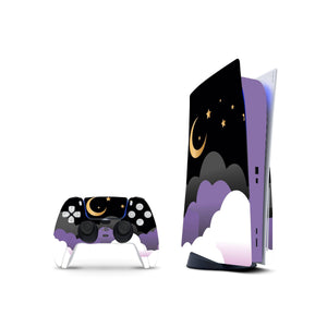 Moon Black Skin Decal For PS5 Playstation 5 Console And Controller , Full Wrap Vinyl For PS5 , PS5 Skin - ZoomHitskin