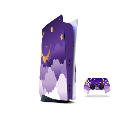Moonight Plum Decal For PS5 Playstation 5 Console And Controller , Full Wrap Vinyl For PS5 - ZoomHitskin