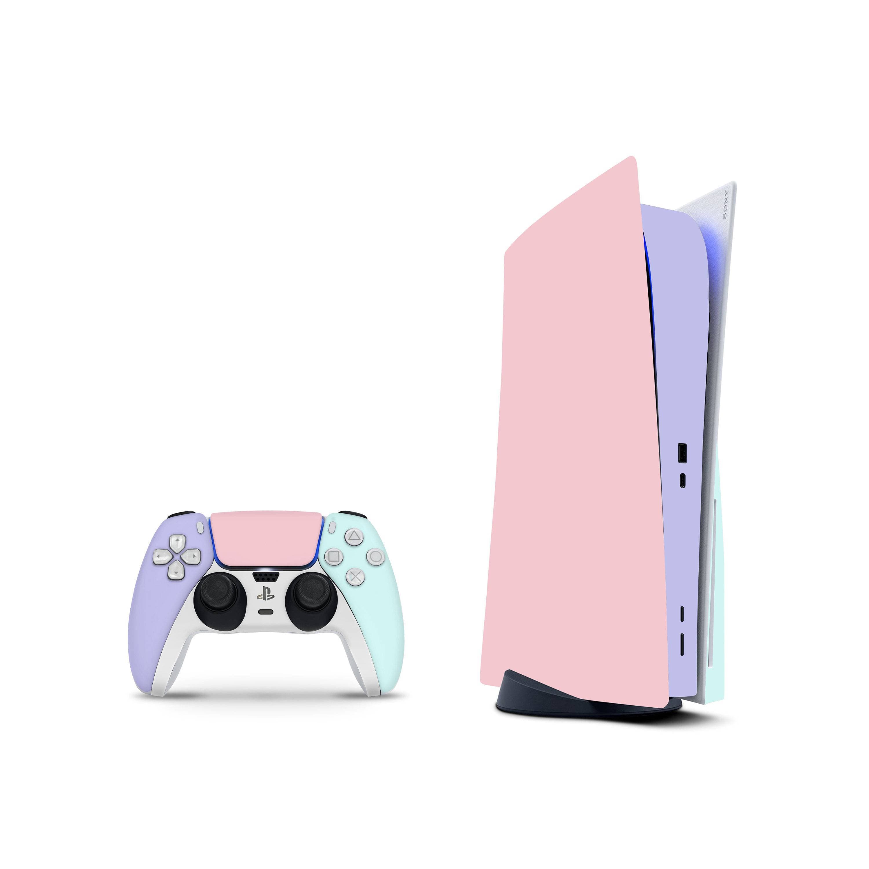 PS5 Skin Pastel Pink and Blue Playstation 5 Full Vinyl Wrap 