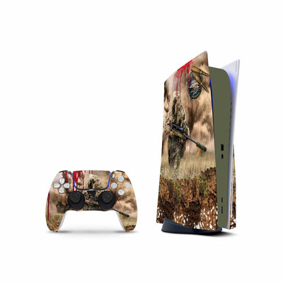Sniper Camouflage Skin Decal For PS5 Playstation 5 Console And Controller , Full Wrap Vinyl For PS5 , PS5 Skin - ZoomHitskin