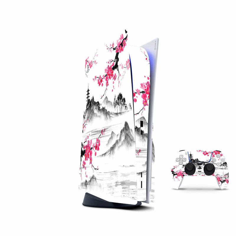 Temple Japanese Skin Decal For PS5 Playstation 5 Console And Controller , Full Wrap Vinyl For PS5 - ZoomHitskin