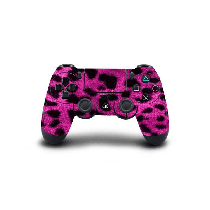 Full Cover Skin Decal Sticker For PS4 Regular Slim Pro Controller Pink Purple Mauve Leopard Black Tiger Animal Graphic Design - ZoomHitskin