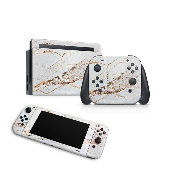 Full Nintendo Switch Console Joy-Con Skin Decal Sticker Porcelaine Copper - ZoomHitskin