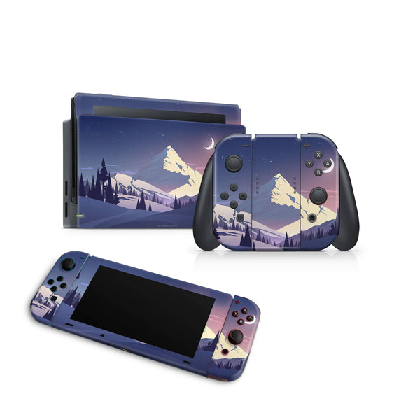Landscape Winter Nintendo Switch Skin Decal For Console Joy-Con And Dock - ZoomHitskin