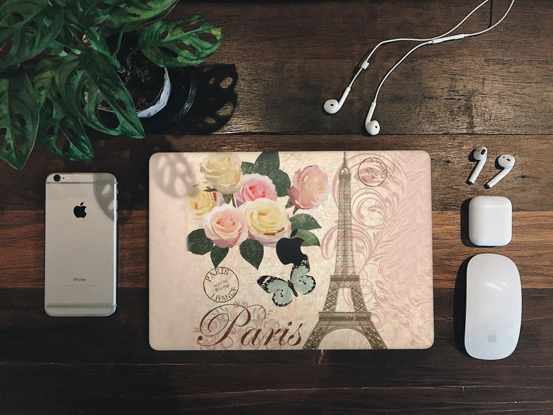 Macbook Skin Decals - Paris City Butterfly - Full Wrap Sticker - ZoomHitskins