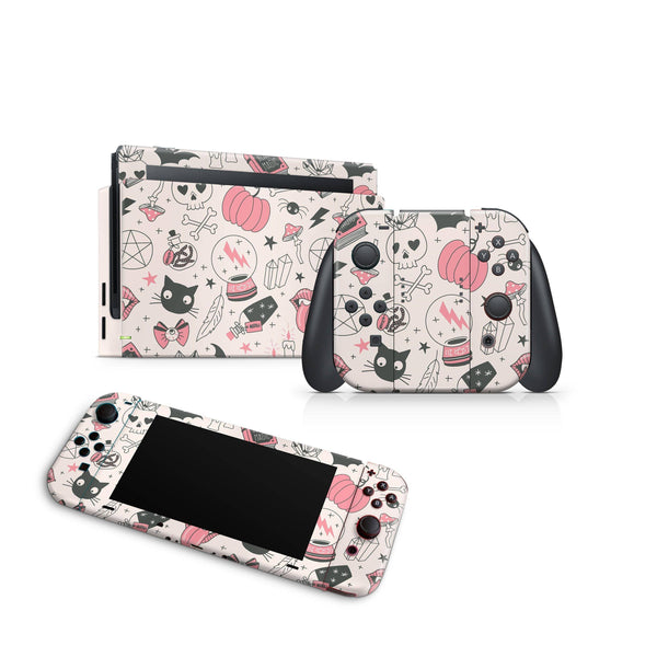 Magical Pinky Nintendo Switch Skin Decal For Console Joy-Con And Dock - ZoomHitskin